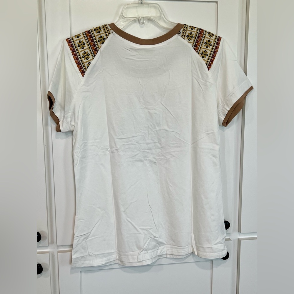 Delila Texas Floral Embroidered Western Short Sleeve Shirt XL - Picture 3 of 9